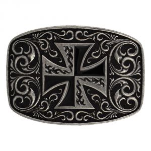 Montana Silversmiths Iron Cross Coat of Arms Attitude Buckle (A252)